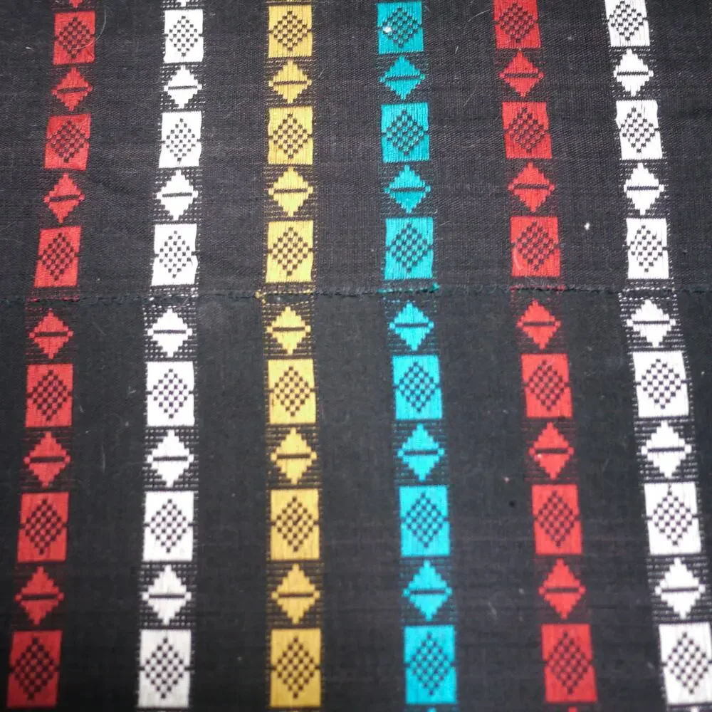 Vintage Mid Century Southwestern Abstract Pattern Cotton Fabric 31” x 72”